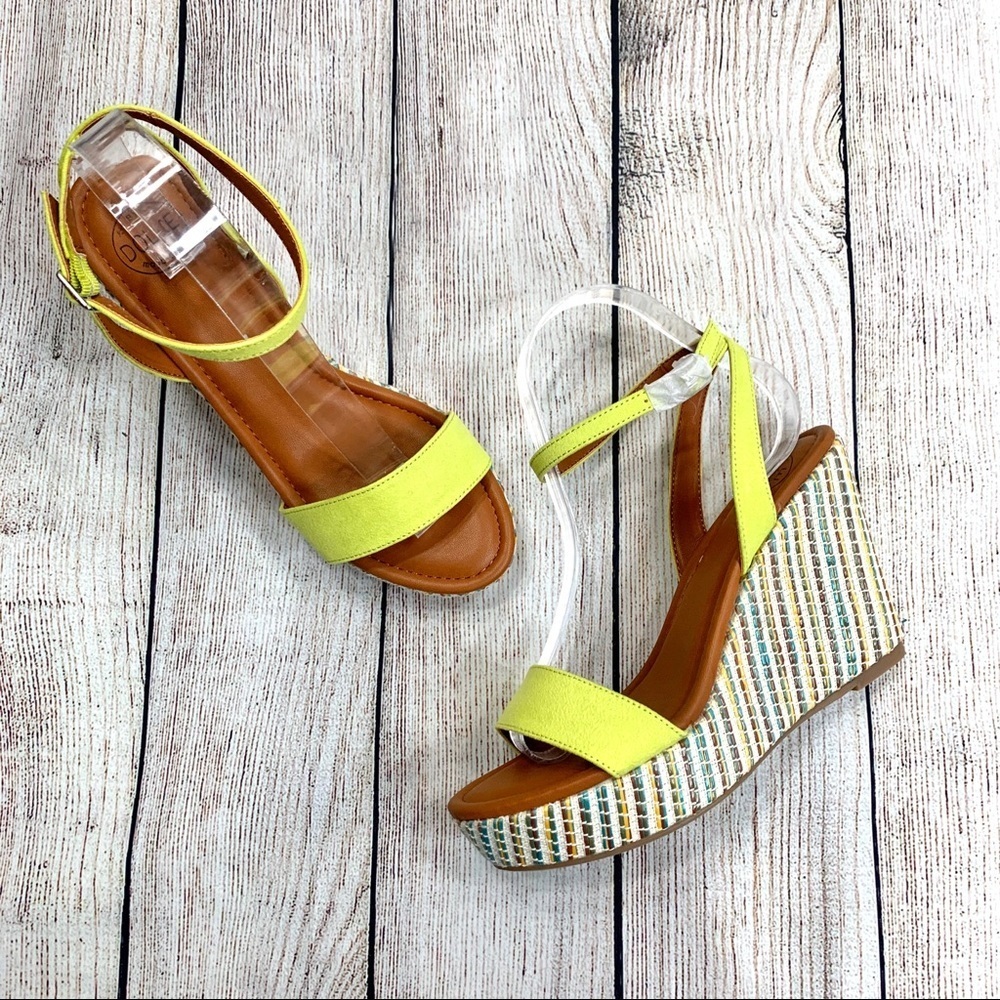 Dolce by Mojo Moxy Striped Sandal Wedges